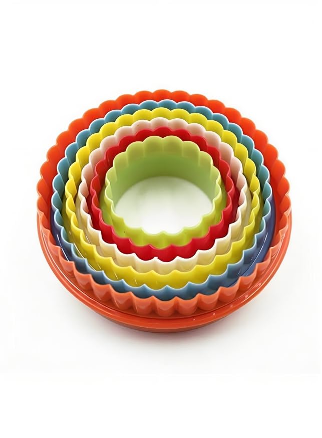Baking Set Colourful Round Shape Cookie/Biscuit/Pastry Fondant/Fruits and Cake Cutter/Mould for