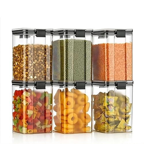 Hian Easy Flow Lock & Lock Cereal Dispenser Storage Jar, Idle for Kitchen- Storage Box Lid Food Rice