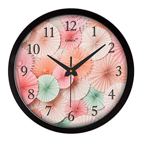 OREX Large Decorative Wall Clock - 12 Inch Battery Operated Clock for Home, Living Room, Bedroom,