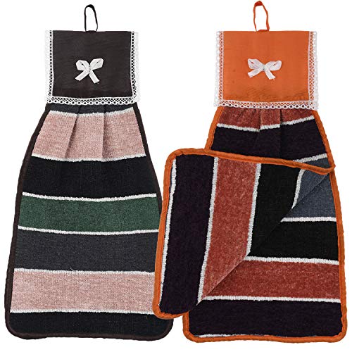 Kuber Industries Hanging Cotton Washbasin Napkin/Hand Towel for Kitchen and Bathroom (Multicolour, 2