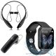 Mabron Combo Pack of 3 Items - Bluetooth D20 SmartWatch with Heart Rate & Blood Pressure Monitor &
