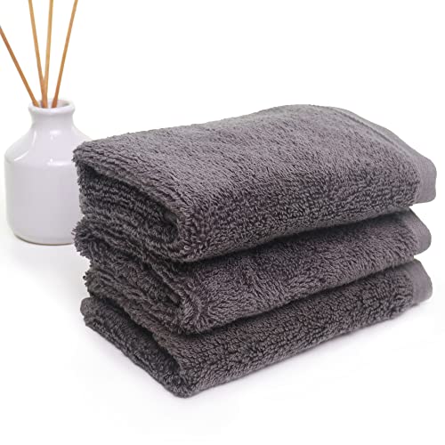 HEELIUM Bamboo Face Towel (30 x 30 cm), Super Soft, Quick Absorbent & Anti-Bacterial, 600 GSM, Pack