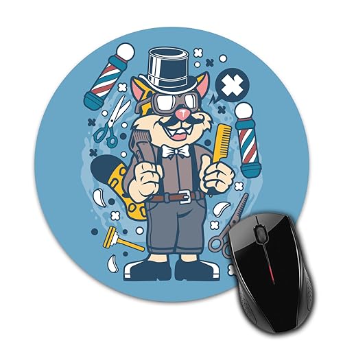 AG BRAND Gaming Theme Anti Slip Rubber Base Round Mouse Pad Desktops Computer PC and Laptop for