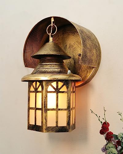 Homesake® Modern Industrial Box-Shaped Outdoor Wall Light Fixture Glass House Porch Patio Outside