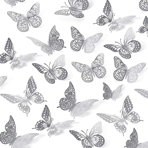 Curated Cart 12 Pcs Butterfly Wall Sticker, Ideal Home Décor Items with 3D Butterfly Decoration of 3