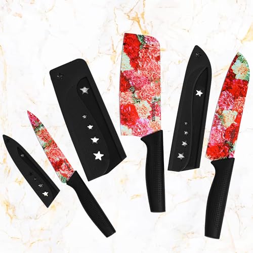 Voltonix Stainless Steel 3 Pieces Professional Kitchen Knife Set/Meat Knife/Chef Knife with Non-Slip