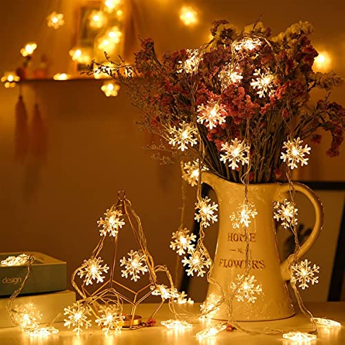 Party Propz Snow Flake Lights for Home Decoration - 14 Led, New Year Decorations Lights | Fairy