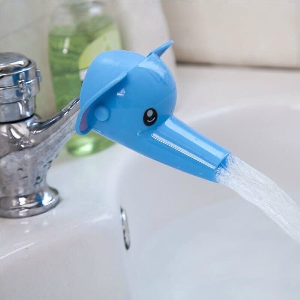 Toriox Elephant Water Tap Extender Plastic and Silicone Elephant Face Shape Water Tap Holder Faucet