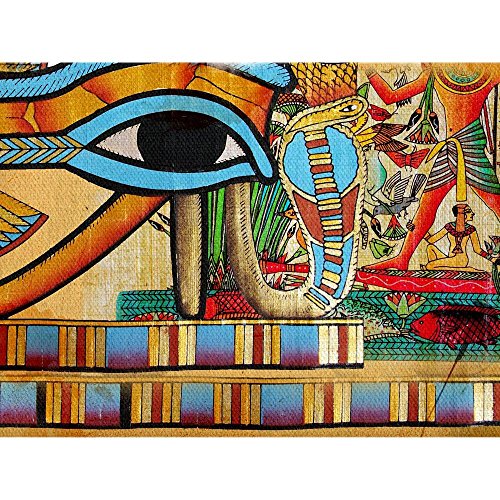 Pitaara Box Egyptian Abstraction | Unframed Canvas Painting for Bedroom & Living Room | 21.3 x 16