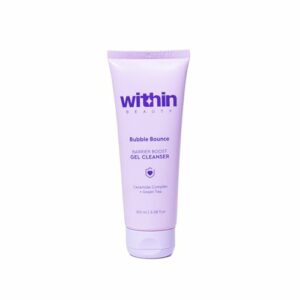 Within Beauty Bubble Bounce Barrier Boost Gel Face Cleanser | Deep Cleanses Without Over-Drying | Removes Excess Oil | For Oily to Combination Skin | Ceramide Complex + Green Tea | 100 ml