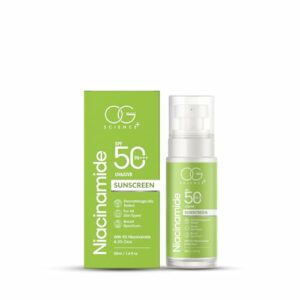 OG BEAUTY SCIENCE SPF 50 PA+++ Sunscreen with Niacinamide & Cica-Dermatologically Tested - Broad Spectrum 50 Ml