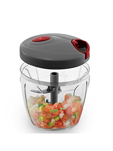 Pigeon by Stovekraft Handy and Compact Chopper with 5 Blades for Effortlessly Chopping Vegetables and Fruits for Your Kitchen (XL, 900 ml, Grey)