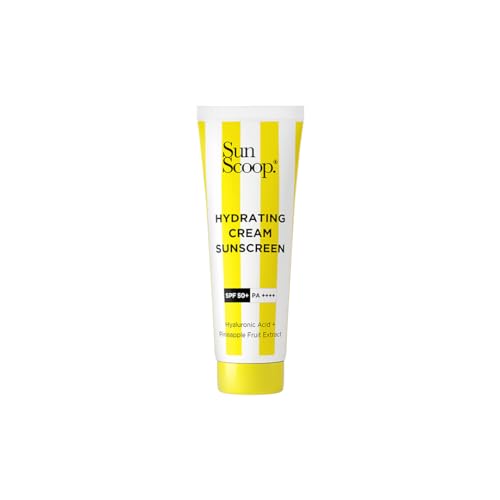 Sunscoop Hydrating Sunscreen | SPF 50+, PA++++ | Mineral Oil & Petroleum Free | Hydrating | Non-Comedogenic | No white cast | 6gm