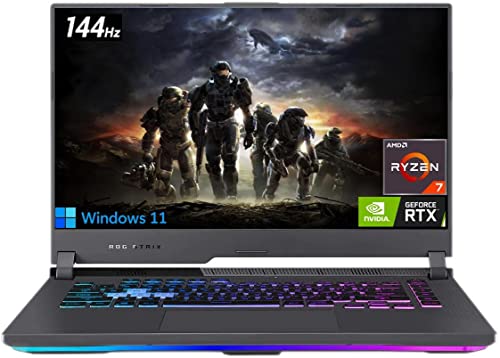 Asus 2023 Newest ROG Strix G15 15.6 Inch FHD 144Hz Gaming Laptop, 32GB RAM, 1TB PCIe SSD, AMD Ryzen 7 4800H Processor, NVIDIA RTX 3060 Graphics, Backlit Keyboard, Windows 11, Gray, w/Saz USB Cable,