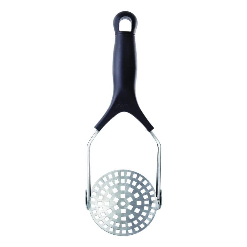 Anjali Stainless Steel Flexible Potato Masher Take Less Space, Gives a Good Grip for Vegetable Smasher, Boiled Potatoes, Pav Bhaji, Stuffed Paratha Silver, PM04