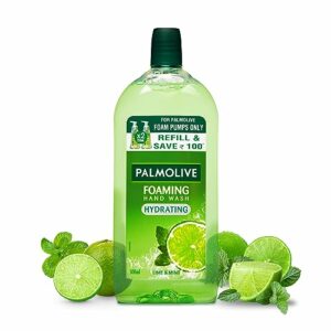Palmolive Hydrating Lime & Mint Liquid Foaming Handwash 500ml Removes Germs, Refreshing Fragrance, Hand Wash Refill Bottle