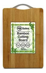 AB SALES Cutting Board for Kitchen with an Aluminium Handle - Heavy Duty Stain Resistant Non Slip Chopping Board - Durable Smooth, 32X22X1.8 cm