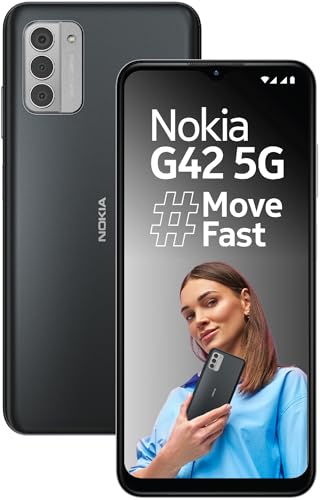 Nokia G42 5G Powered by Snapdragon® 480 Plus 5G | 50MP Triple Rear AI Camera | 6GB RAM (4GB RAM + 2GB Virtual RAM) | 128GB Storage | 3-day Battery Life | 2 Years of Android Upgrades | SO Grey