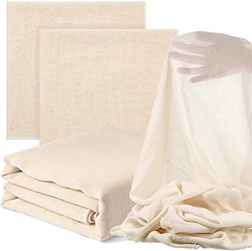 STAR WORK 1x1.2 Meters Muslin Cloth for Kitchen |Unbleached Cotton for Straining | Food Grade Bpa Free| Chapati Roti Wrapping Fabric | Momos Idli Steaming (100x120 Centimeters, White)