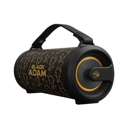 ZEBRONICS DC BLACK ADAM edition ROCKET 500 Bluetooth 5.0 Portable speaker 20W RMS, TWS, 10 Hour backup, Built-in rechargeable battery, RGB Lights, Detachable handle, Wired mic port & Type C