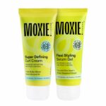 MOXIE BEAUTY (Curly Vibe Setter Travel Duo) - Flexi Stying Serum Gel - 50 ml & Super Defining Curl Cream 50 ml | Nourishes Hair | Controls Frizz | Boosts Curl Definition