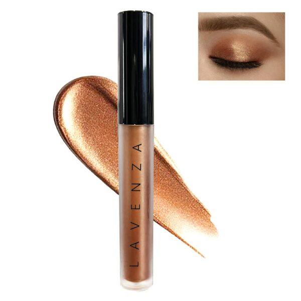 Lavenza Color Pop - Liquid Eyeshadow | DUAL TONE, Vegan, Silicone & Talc FREE, Long-lasting, Light-weight, Smudge-proof| 3.5 ml (Metallic Bronze & Mocha shade)