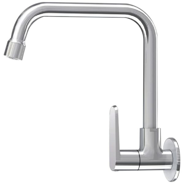Kohler Beam Kitchen Tap, Wall Mounted, Cold Only, 360° Swivel, Superior Foam Flow, Brass Durability, 10 years warranty (Polished Chrome Finish Kitchen Faucet)