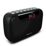 Amkette Pocket Blast FM Radio with Bluetooth Speaker with Powerful Sound, Voice/FM Recording, Hidden Antenna, 7+ Hours Playback (USB-C Charging), and Number Pad (AUX, SD Card, USB Input) (Black)