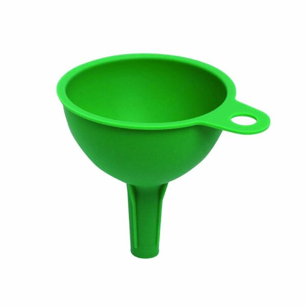 Clazkit Silicon Funnel, Funnel for Filling Oil, Water, Liquid, Silicon Funnel for Oil Bottle, Rubber Funnel (Green)