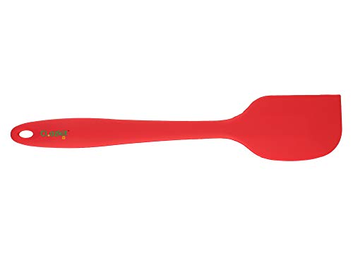Clazkit - YH547 Premium Silicone Non-Stick Heat Resistant Spatulas with Steel Core Kitchen Utensils Non-Stick for Cooking, Baking and Mixing, 27cm,Red