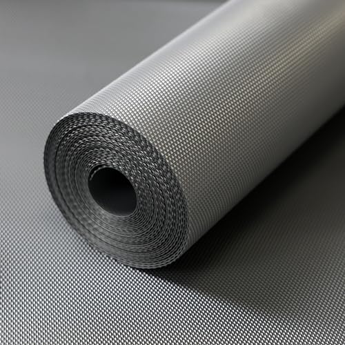ElastPro (45 cm X 5 m) Metallic Grey EVA Food Grade Washable Anti Slip Mat/Sheet for Fridge, Shelf Liner, Table, Kitchen Drawer mat (Diamond Texture, Metallic Grey)