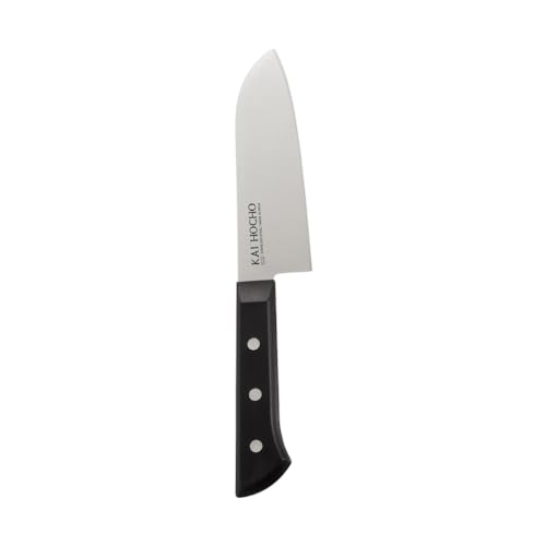 Kai Hocho Premium Santoku Kitchen/Vegetable Knife, 6.77 Inch Blade, Black, Carbon_Steel