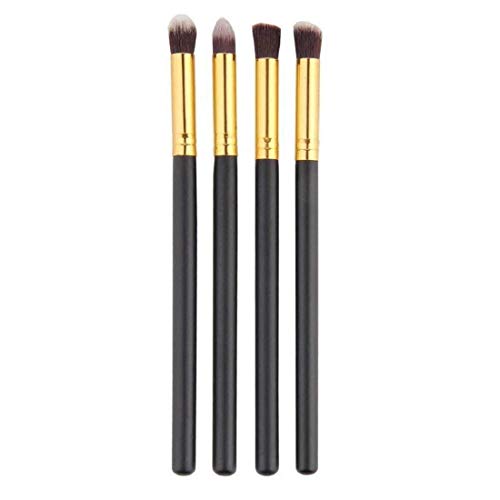 Kamz Beauty 4pcs/Set Professional Eye Brushes Set Foundation Mascara Blending Pencil Brushes Makeup Tools Cosmetic Black Brush