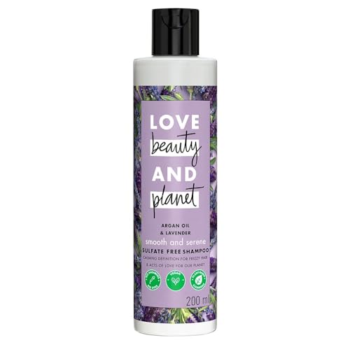 Love Beauty & Planet Argan Oil and Lavender Sulfate Free Smooth and Serene Shampoo|| No Parabens|| No Dyes|| 200ml