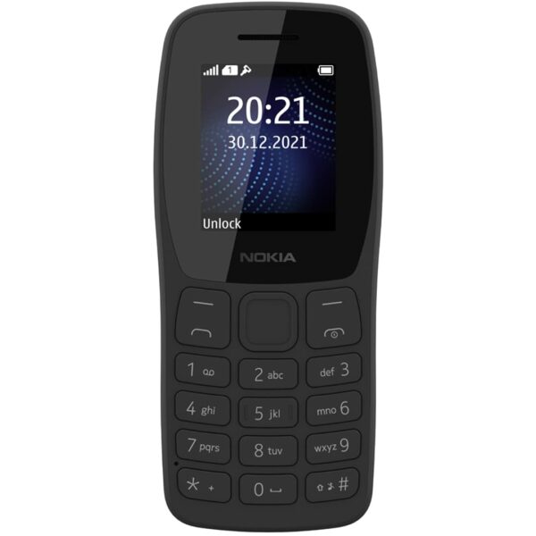Nokia 105 Classic | Single SIM Keypad Phone with Built-in UPI Payments, Long-Lasting Battery, Wireless FM Radio, without Charger | Charcoal
