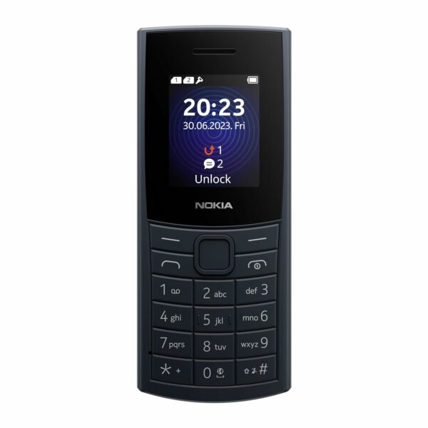 Nokia 110 4G with 4G, camera, Bluetooth, FM radio, MP3 player, MicroSD, long-lasting battery, and pre-loaded games | BLUE