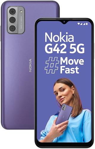 Nokia G42 5G Powered by Snapdragon® 480 Plus 5G | 50MP Triple Rear AI Camera | 6GB RAM (4GB RAM + 2GB Virtual RAM) | 128GB Storage | 3-day Battery Life | 2 Years of Android Upgrades | SO Purple