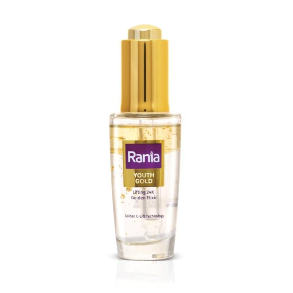 Rania 24K Gold Elixir Serum|Reduces Pigmentation,Enchances Skin Glow|Boosts Skin Hydration|100% Uv Protection|Vit C,24K Gold,Ceremides|Lightweight,Non Oily|Refines Skin Texture Fast Absorbing,29G