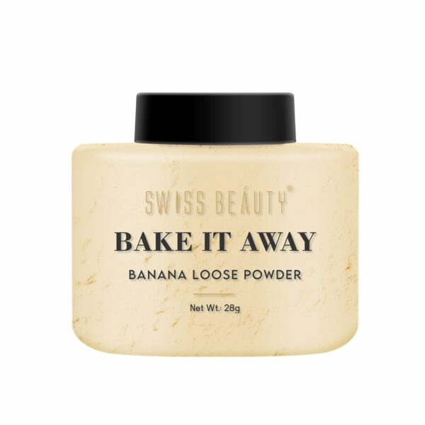 Swiss Beauty Bake It Away Makeup Loose Powder | Lightweight Setting Powder | Loose Compact Powder | Shade - Yellow, 28g