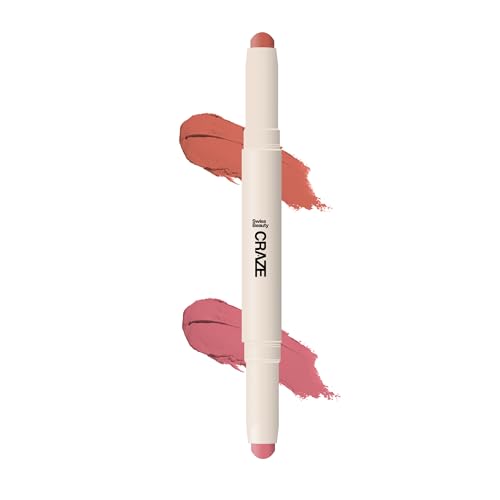 Swiss Beauty Craze Duo Non transferable Lipstick | 2-in-1 Long lasting Lip Colours with Satin Matte Finish | Shade- Peach Me Pink, 2g
