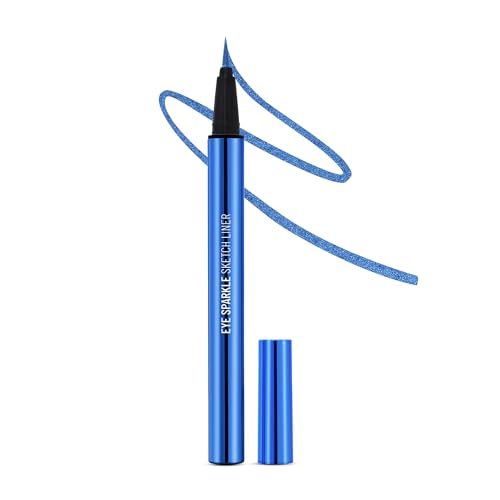 Swiss Beauty Eye Sparkle Sketch eye liner | Smudge-proof, Waterproof eye makeup with Glittery effect | Precision application| Quick dry | Shade- Magic Blue,0.6g