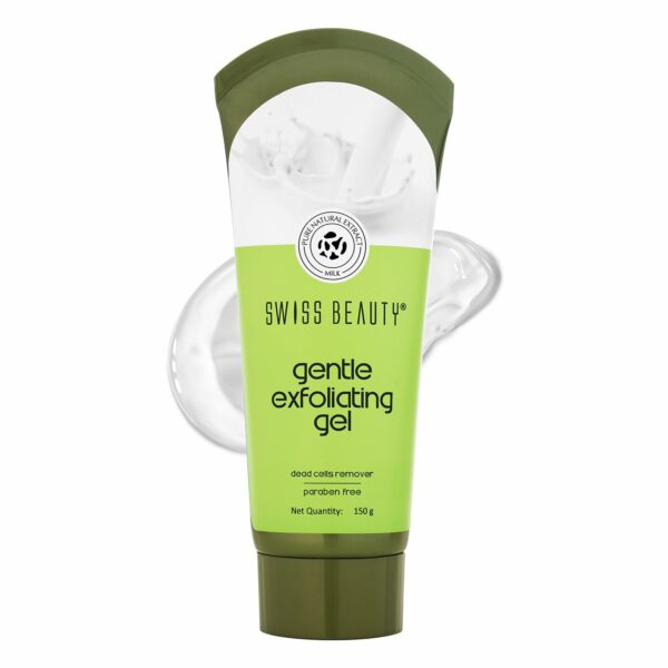 Swiss Beauty Gentle Exfoliating Gel cleanser | Removes dead skin | Unclogs pores | Cleanses excess oil |For all skin types | 150gm