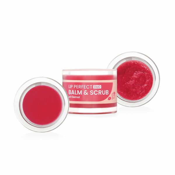 Swiss Beauty Lip Perfect Duo Balm & Scrub with Coffee Extract for Pigmented Lips | Moisturises Dry & Chapped Lips | Soft & Smooth Lips | For Men & Women Shade- Beetroot, 3.5G+3.5G