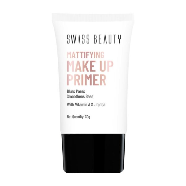 Swiss Beauty Mattifying Makeup Primer | Oil-Free Shine | Minimises Pores | Long-Lasting Base | All skin Types, 30gm