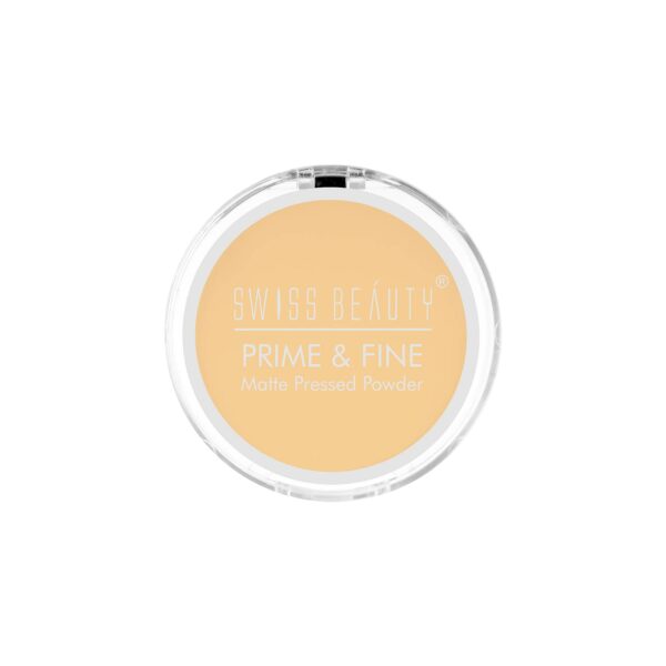 Swiss Beauty Prime & Fine Matte Pressed Powder For All Skin Types, Face Makeup, Shade- Natural Beige, 8g
