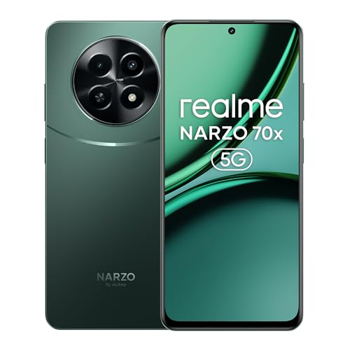 realme NARZO 70x 5G (Forest Green, 8GB RAM,128GB Storage) | 120Hz Ultra Smooth Display | Dimensity 6100+ 6nm 5G | 50MP AI Camera | 45W Charger in The Box