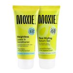 MOXIE BEAUTY (Wavy Vibe Setter Travel Duo) -Flexi Stying Serum Gel - 50 Ml & Weightless Leave In Conditioner, Unscented, 50 Ml, 2 Count