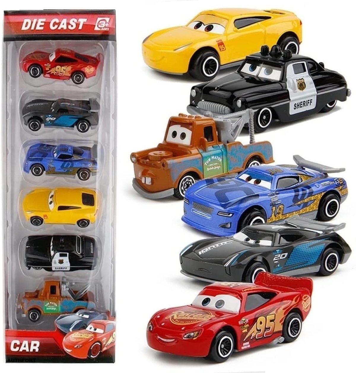 Galaxy Hi-Tech Mini Metal Die Cast Car Set of-6 Toy Vehicle Play Set Free Wheel High Speed Unbreakable Car for Kids, Small Racing Car for Exciting Playtime Adventures, Movie Vehicles Car for Kids