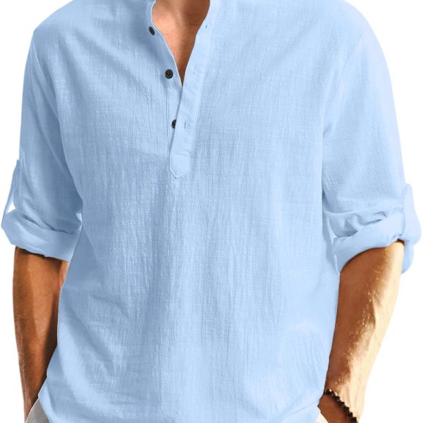 Bellstone Men Solid Cotton Blend Straight Kurta Shirt