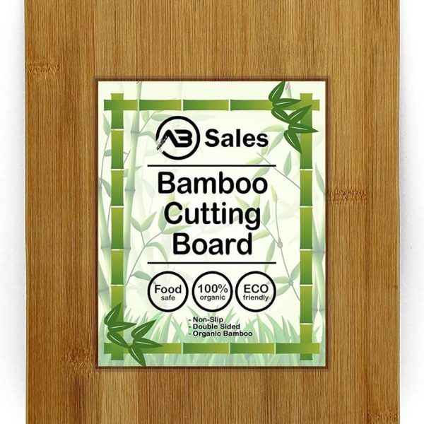 AB SALES Cutting Board for Kitchen with an Aluminium Handle - Heavy Duty Stain Resistant Non Slip Chopping Board - Durable Smooth, 32X22X1.8 cm